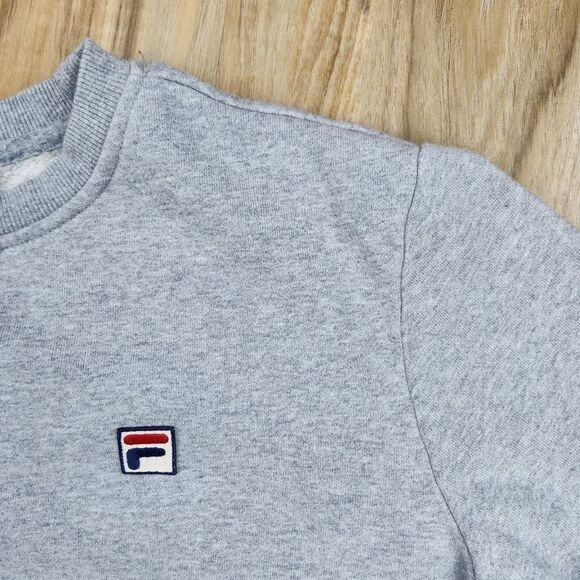 🩵Fila Michele Gray Heather Crew Neck Fleece Sweatshirt Large - Picture 5 of 10